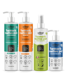 Kit Super Alívio - 1 Shampoo Curcuma Reative + 1 Condicionador Reative + 1 Balm Reestruturante Hidratante + 1 Spray Limpador Calmante