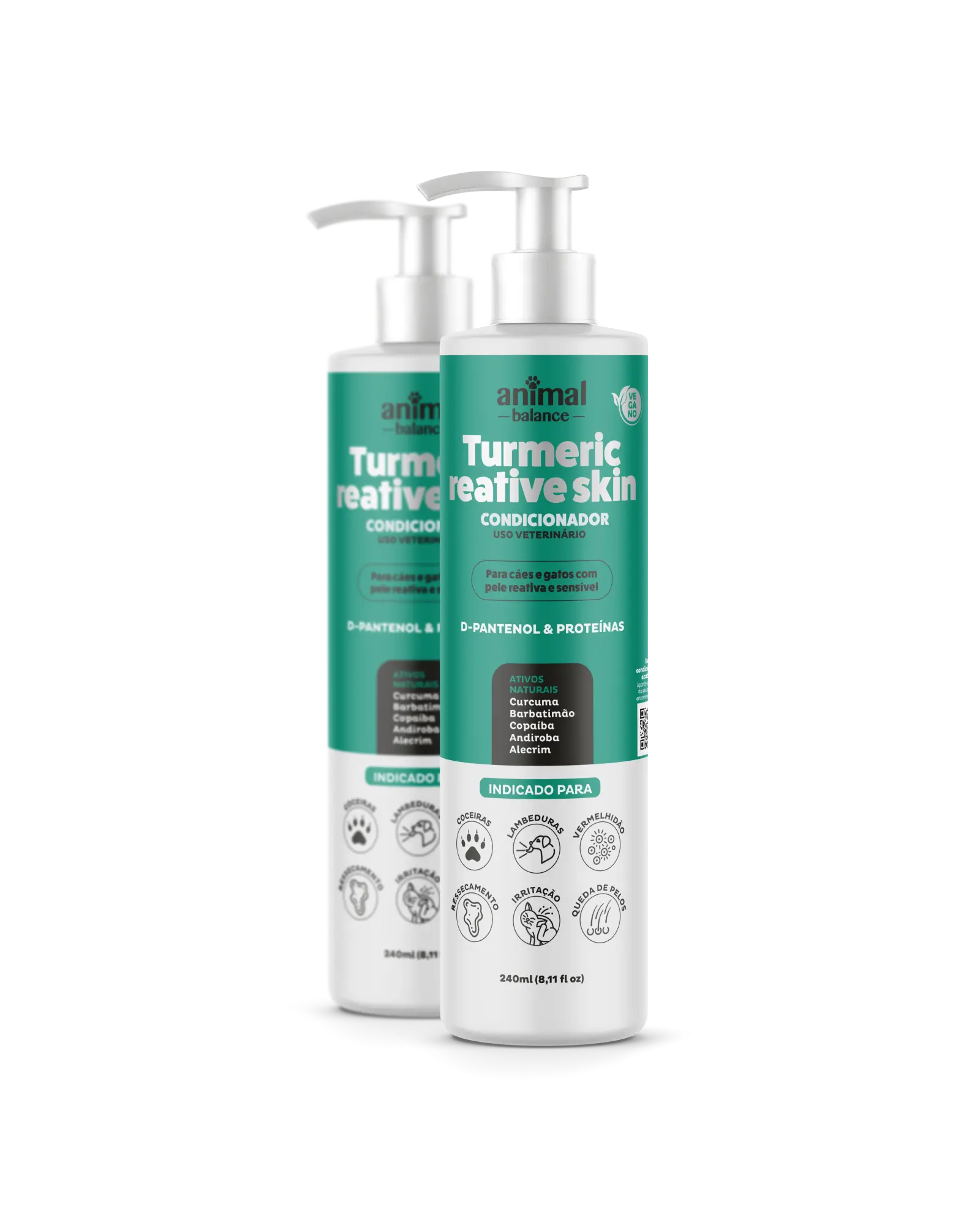 2 Und Condicionadores Pet - Cúrcuma Reative Skin